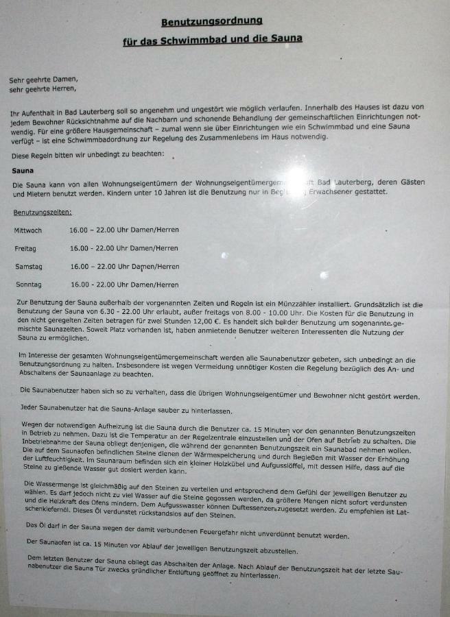 Ferienwohnung "Hagebutze" Mit Sauna Und Schwimmbad Bad Lauterberg Εξωτερικό φωτογραφία